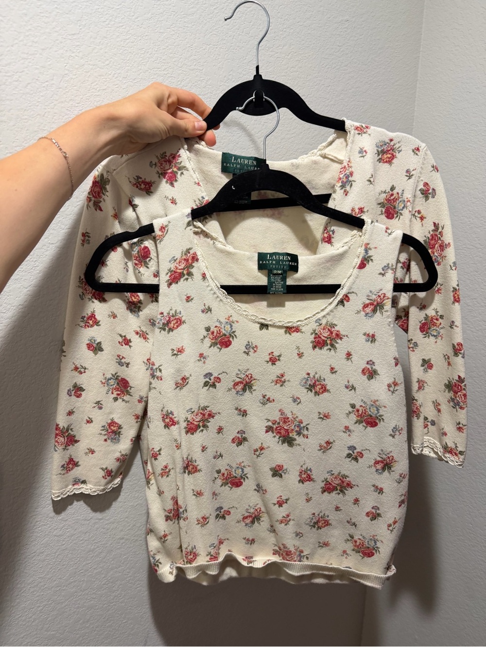 Floral ralph lauren cardigan tank top combo